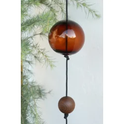 Glas kugle brun stor