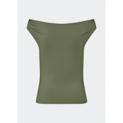 Himamd off shoulder top army dust