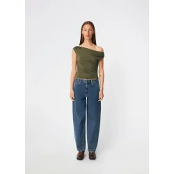 Himamd off shoulder top army dust