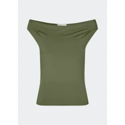 Himamd off shoulder top army dust