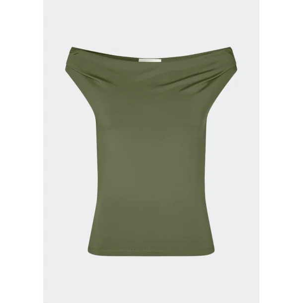 Himamd off shoulder top army dust