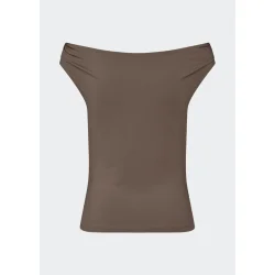 Himamd off shoulder top chocolate c