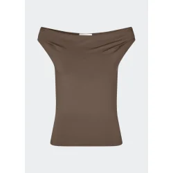 Himamd off shoulder top chocolate c