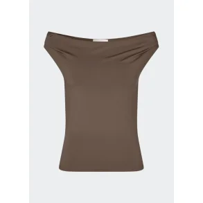 Himamd off shoulder top chocolate c