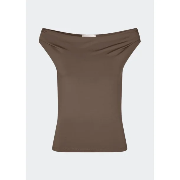 Himamd off shoulder top chocolate c