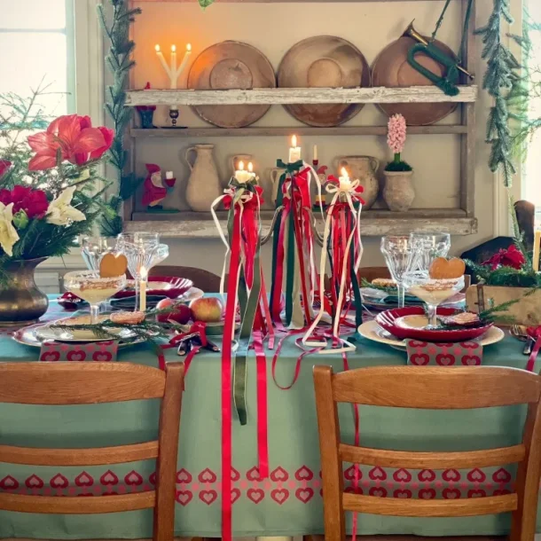 Hjertedug 140X340 cm.