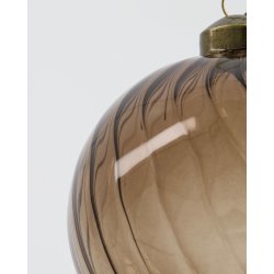 House doctor julekugle fluted amber