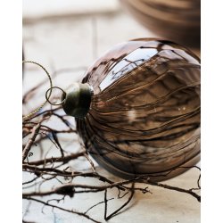 House doctor julekugle fluted amber