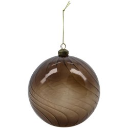 House doctor julekugle fluted amber