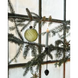 House doctor julekugle fluted grn