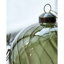 House doctor julekugle fluted grn