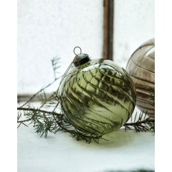 House doctor julekugle fluted grn