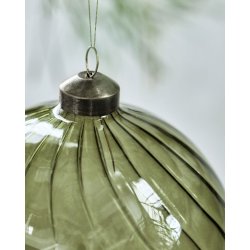 House doctor julekugle fluted grn