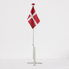 Hvidmalet flagstang 180 cm 