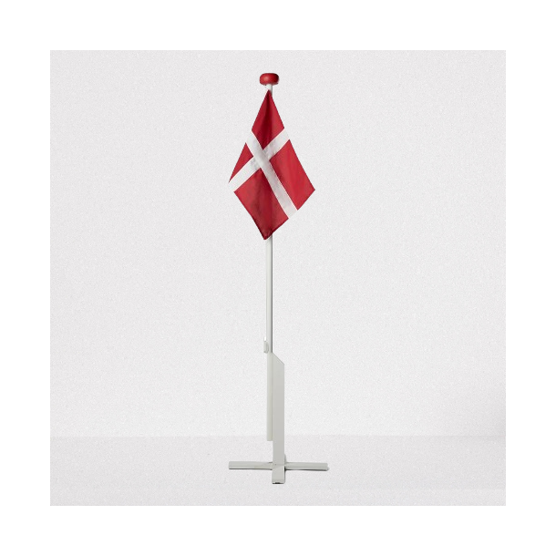 Hvidmalet flagstang 180 cm 