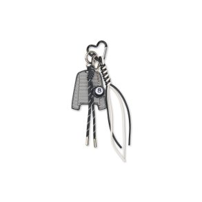 Mn stripe tee keychain black/white
