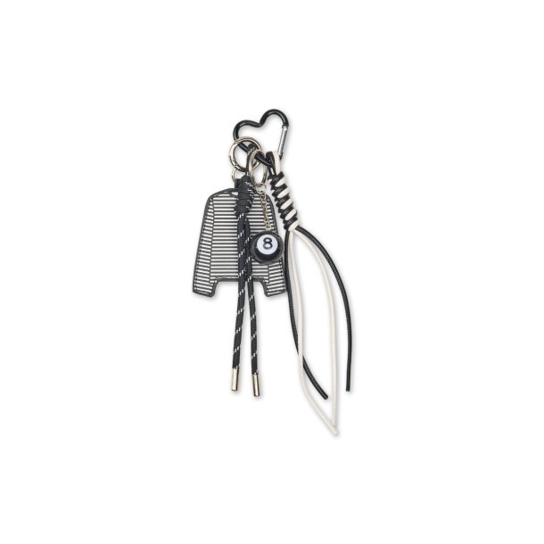 Mn stripe tee keychain black/white