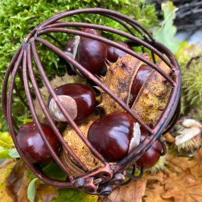 Iron decor ball rust X-large