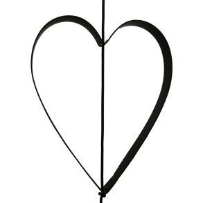 Iron heart outline black medium