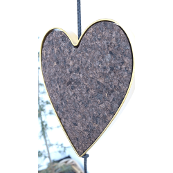 Iron heart outline gold large