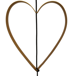 Iron heart outline gold small