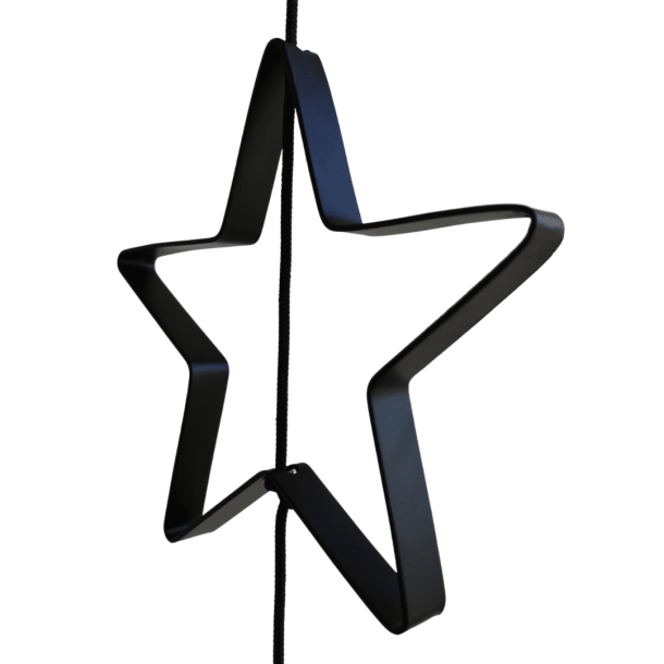 Iron star outline black large
