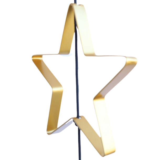 Iron star outline gold large