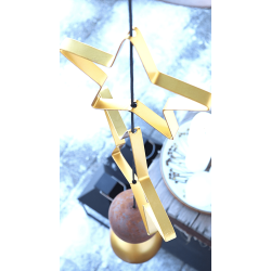 Iron star outline gold medium
