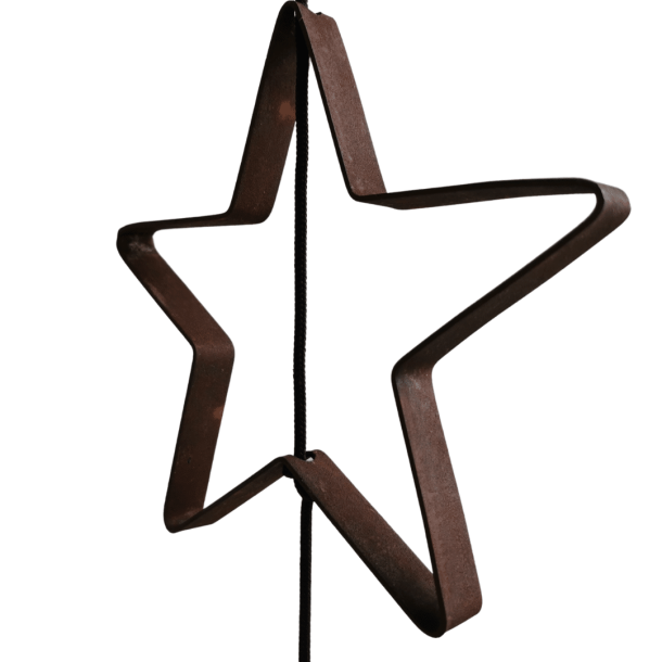 Iron star outline rust large