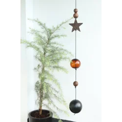 Tr� kugle - r�get eg, dia 5 cm 