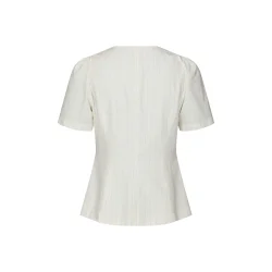 Jules summer stripe blouse taupe st