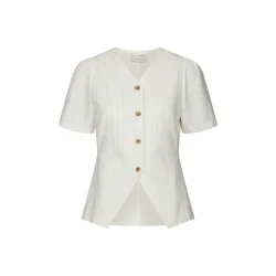 Jules summer stripe blouse taupe st