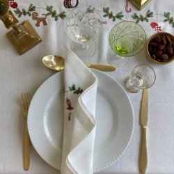 Juleserviet med ballerina