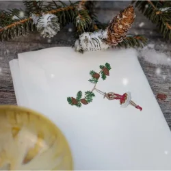 Juleserviet med ballerina