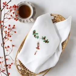 Juleserviet med ballerina