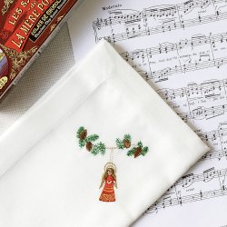 Juleserviet med engel