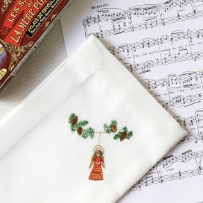 Juleserviet med engel