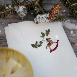 Juleserviet med gyngehest