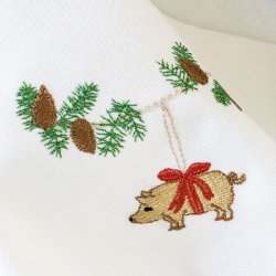 Juleserviet med julegris