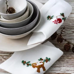 Juleserviet med julehjerte 