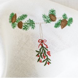 Juleserviet med mistelten