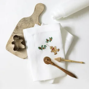 Juleserviet med peberkagemand 