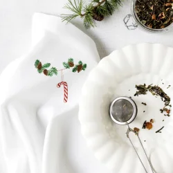 Juleserviet med sukkerstok 