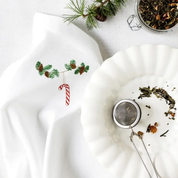 Juleserviet med sukkerstok 