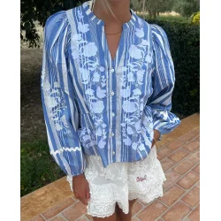 Juliane top blue stripes 