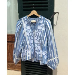 Juliane top blue stripes 