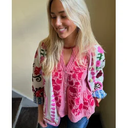 Juliane top red stripes