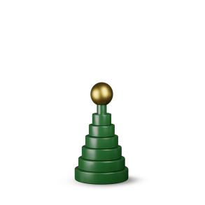 Kay bojesen  Juletr� H13.5 gr�n