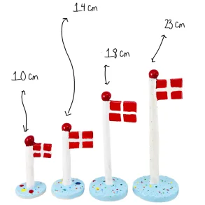 Klassisk dannebrog bl dot 18 cm