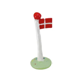 Klassisk dannebrog grn dot 14 cm
